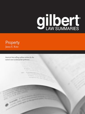 cover image of Gilbert Law Summary on Property, 18th